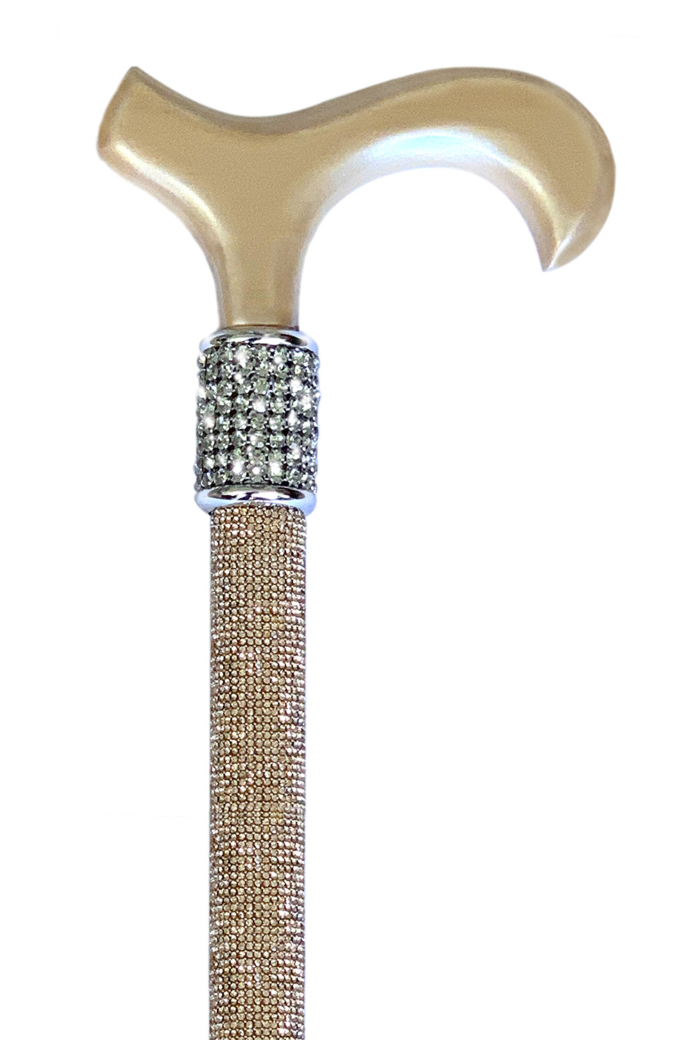 OrthoGlam & # 34; Lavender Ice & # 34; Crystal Rhinestone Bedazzled Fashion  Cane - Mai Saurin Bling Wooden Walking Stick for Balance